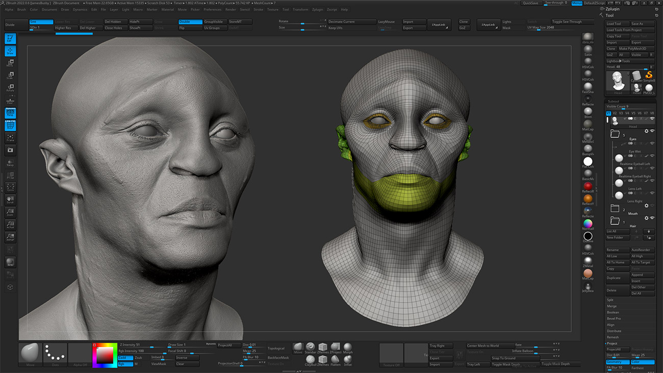 Download our Zbrush Alien model male 3d sculpt